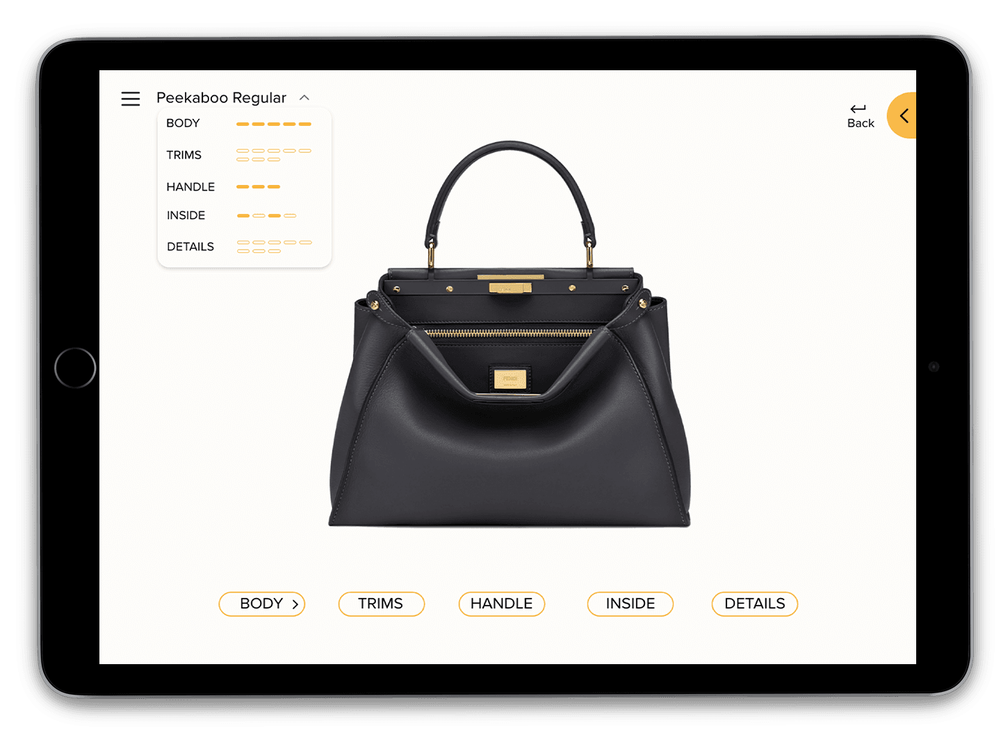 Instant preview interface application screen