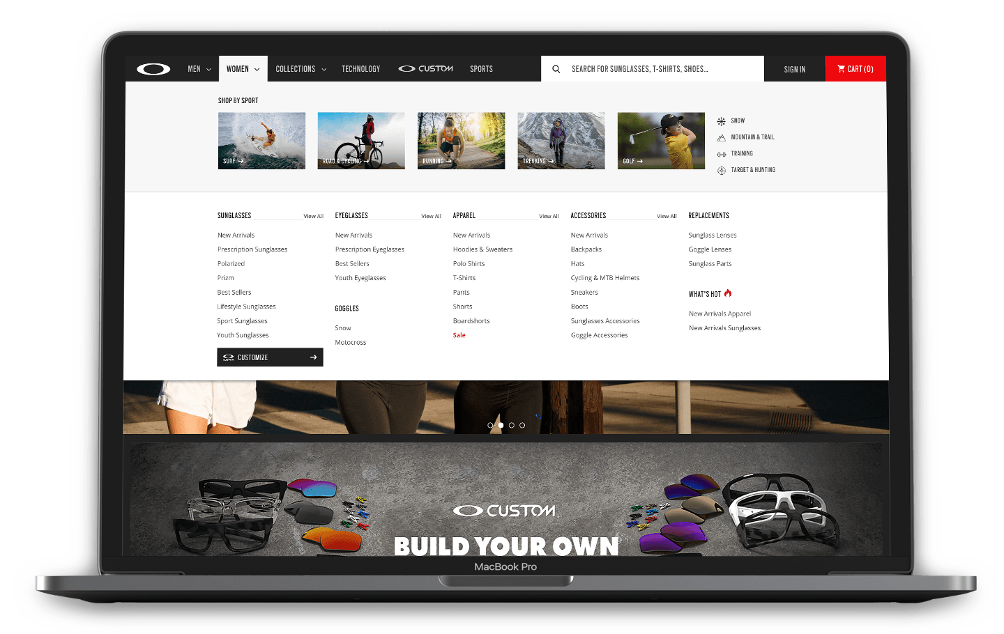 New women's sport menu