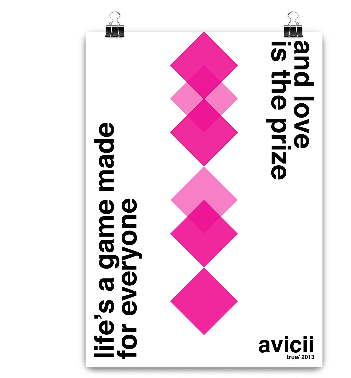 AVICII swiss poster - Album True 02