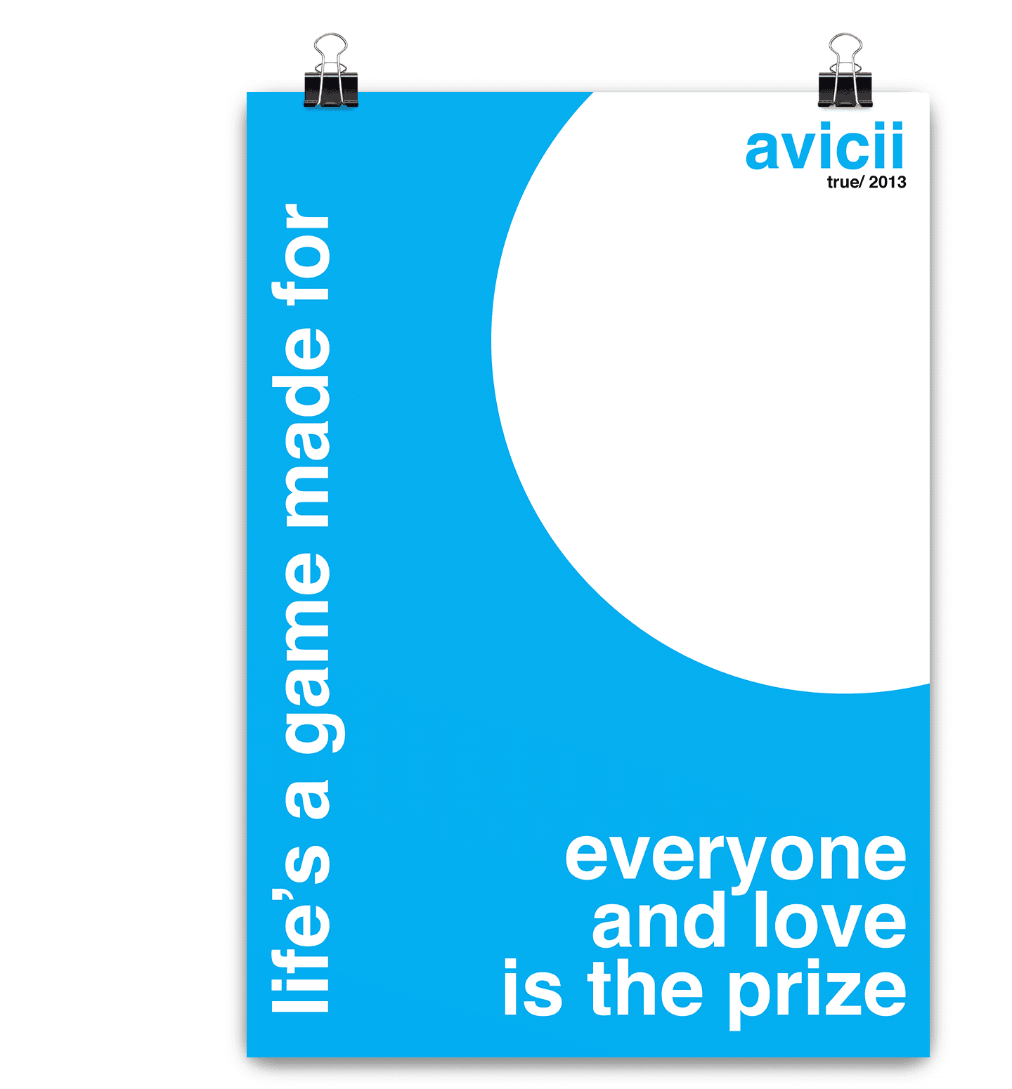 AVICII swiss poster - Album True 03