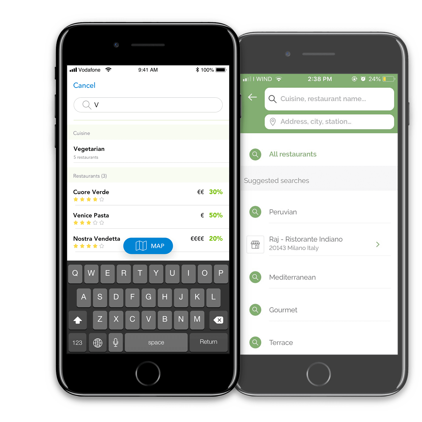 Search function application screen